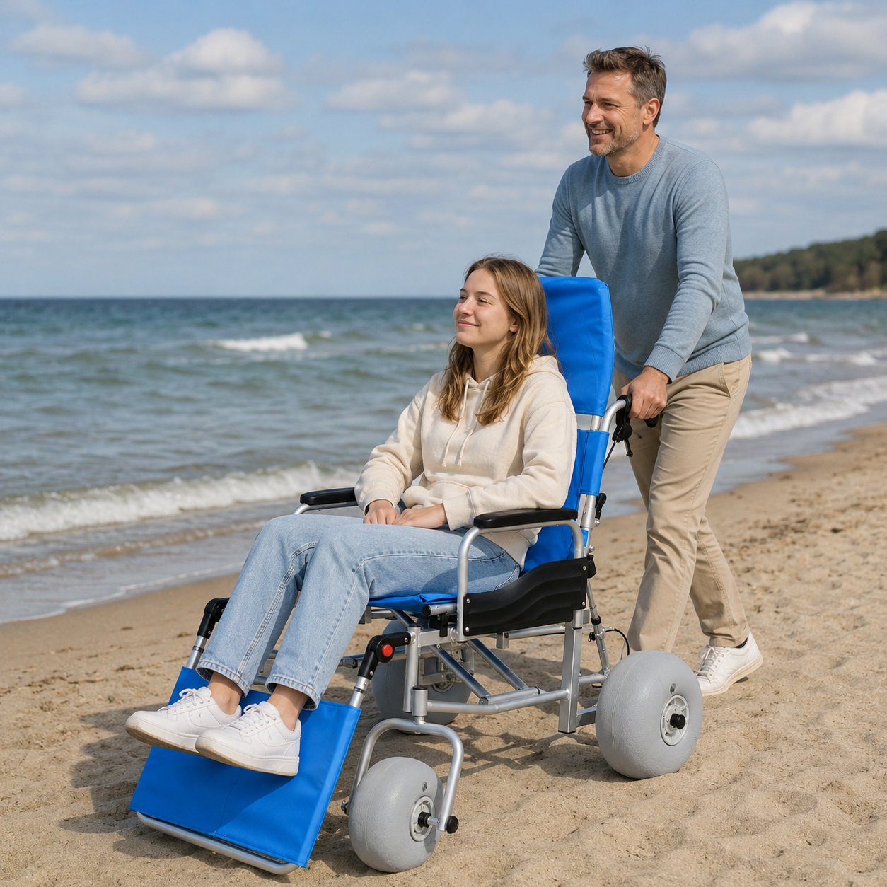 Wózek inwalidzki plażowy
