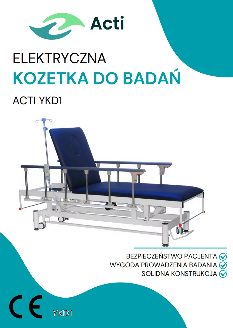 Broszura ACTI Elektryczna kozetka do badań