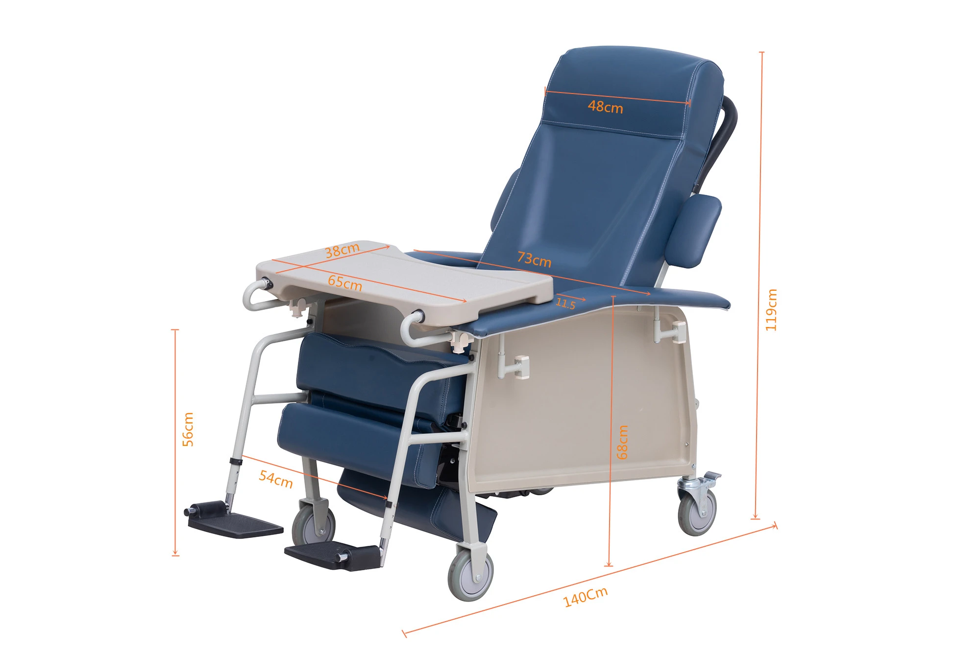 Acti fotel geriatryczny z podnóżkami